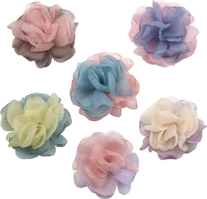 Ubqubq 6 piece floral dog collar charms front view