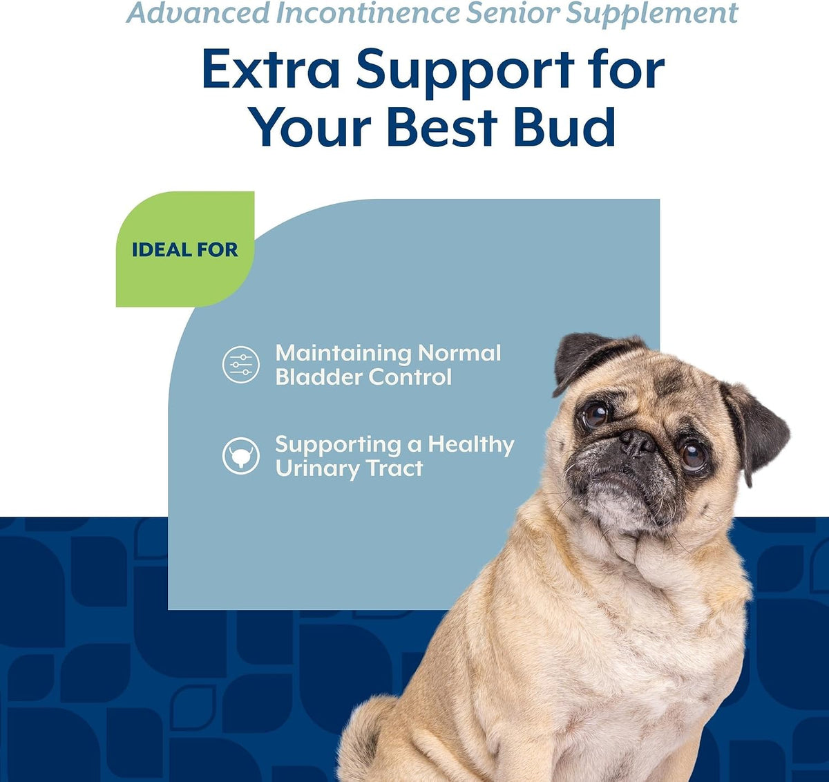 USA imported NaturVet bladder control chews for senior dogs close up