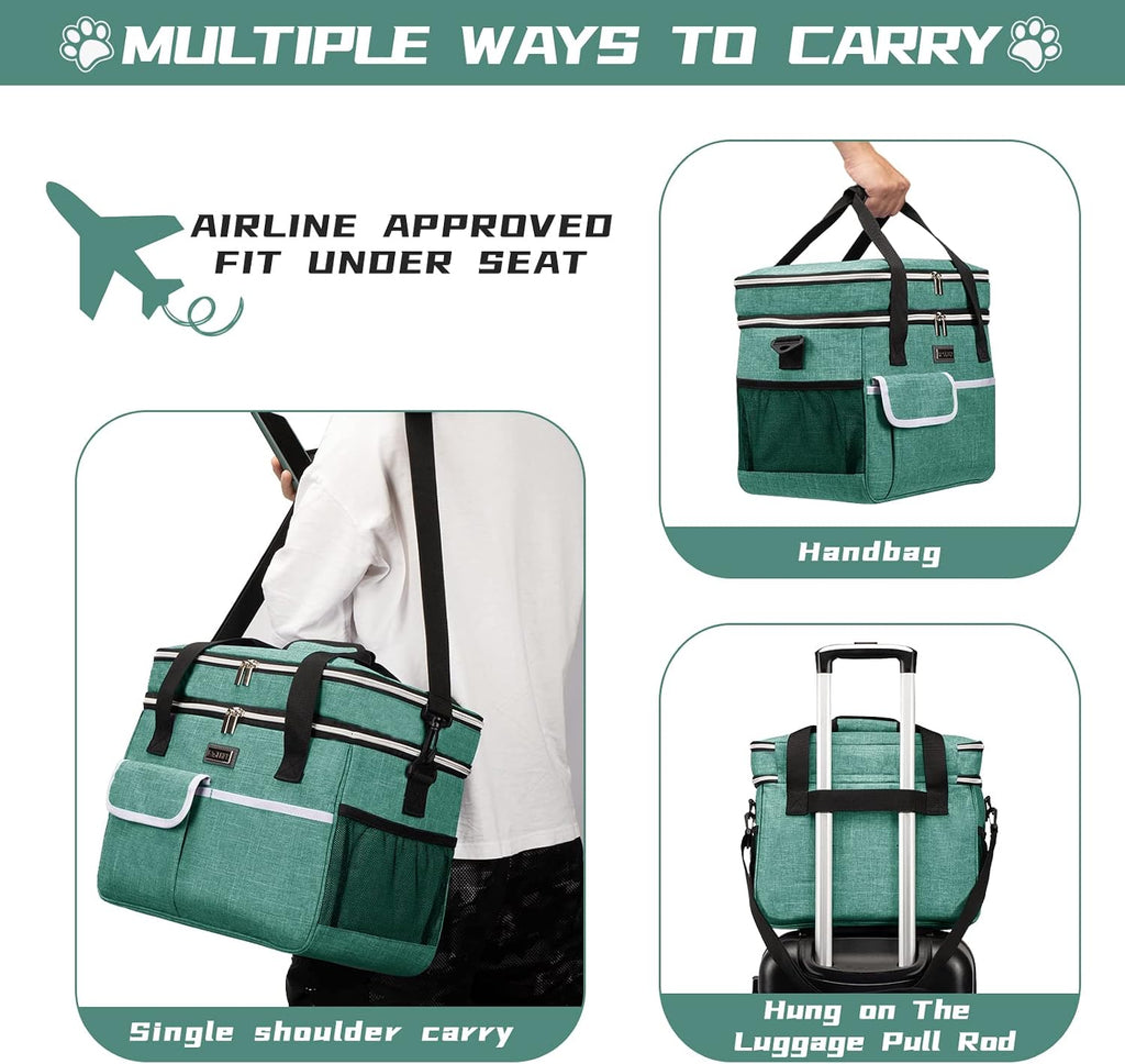 BAGLHER durable waterproof dog travel bag close up of heavy duty polyester material