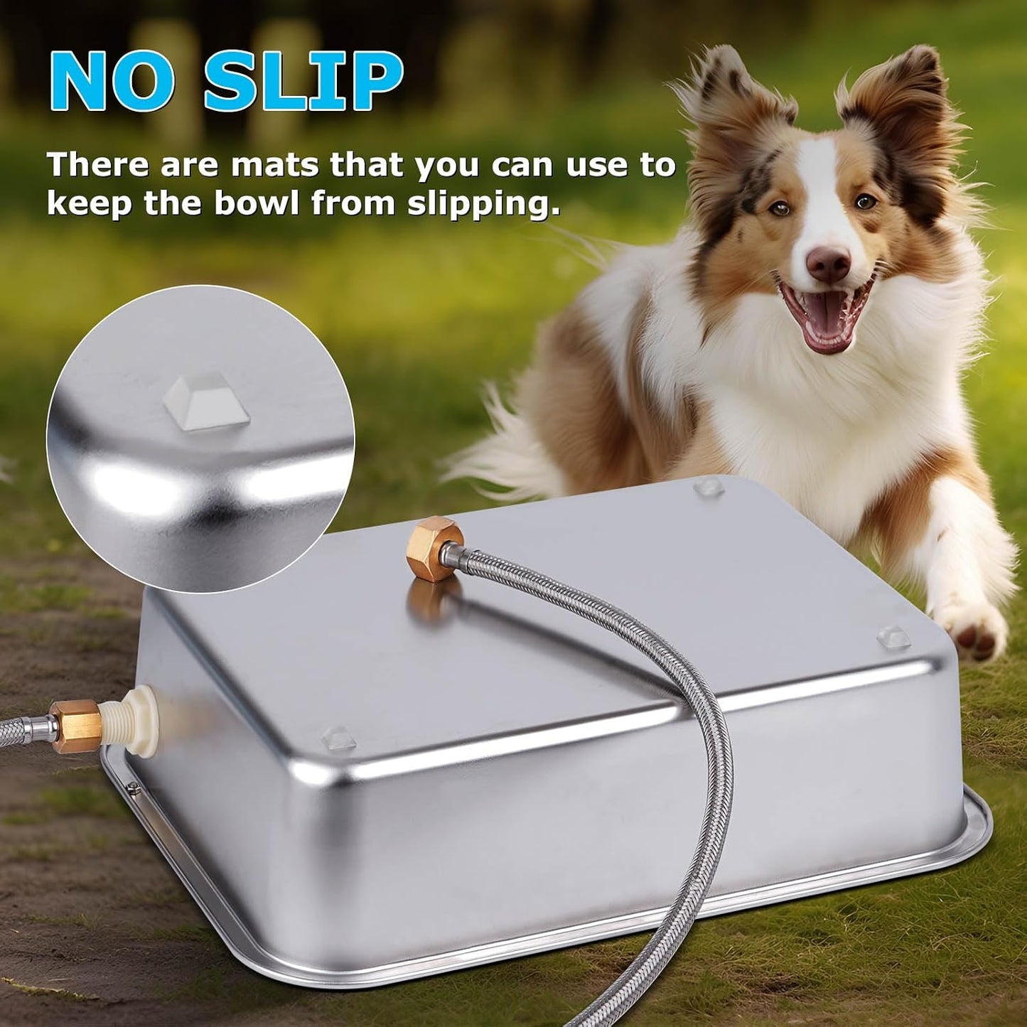 3 Gallon Automatic Dog Water Dispenser for Large Dogs Stainless Steel Bowl, Large Self Filling Auto Water Bowl Outdoor for Cats Livestock Chicken - Image 9