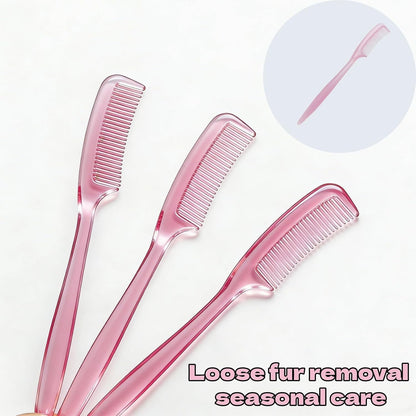 Pink small animal pocket combs for hamsters and chinchillas grooming routine.