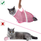JULMELON cat restraint bag showing zipper openings for easy paw access