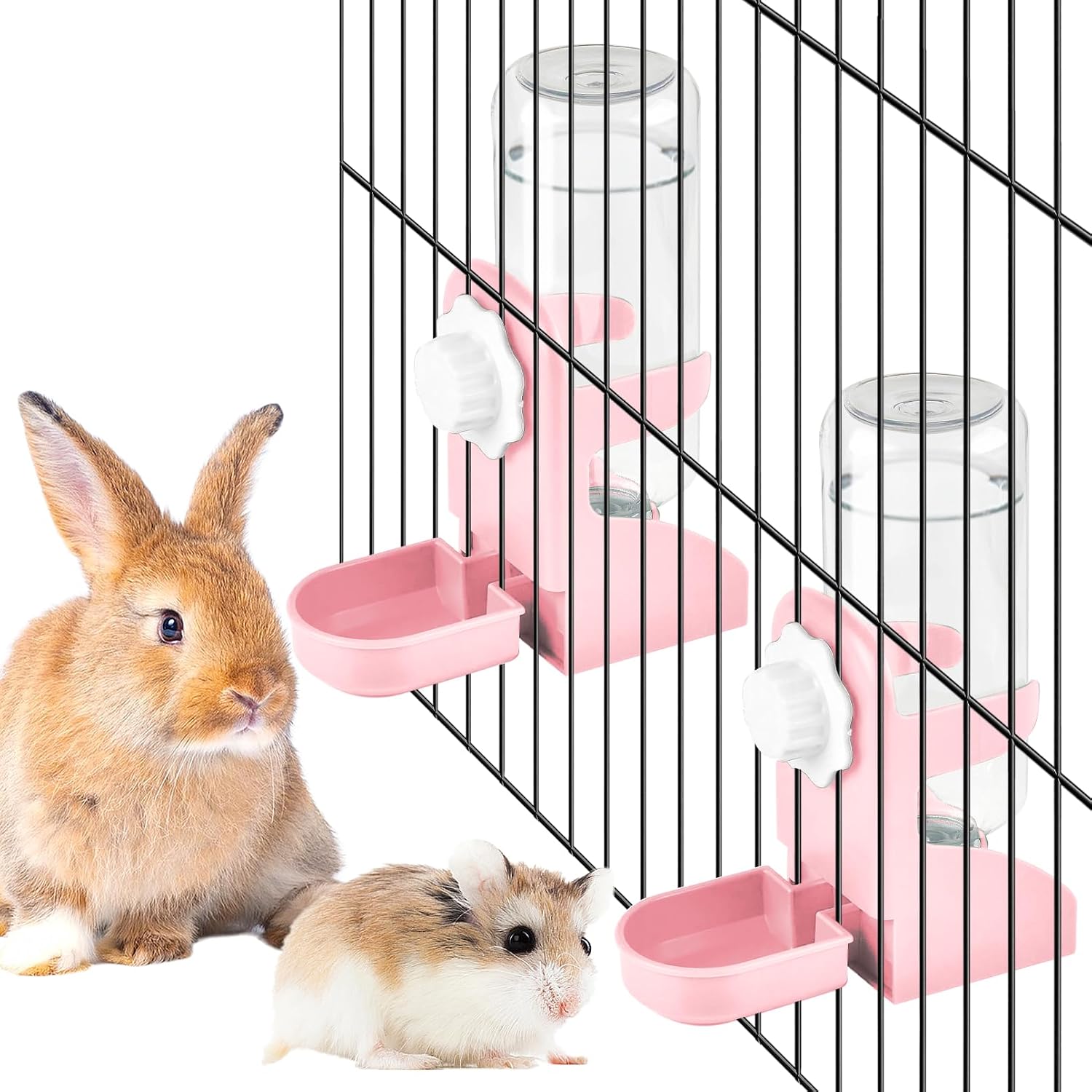 kathson Rabbit Water Dispenser for Cage 17 Oz Hanging Guinea Pig Water Bottle No Drip Gravity Automatic Bunny Water Bottle No Leak Small Animal Water Bottle for Chinchilla Ferret Hamster(Green - Image 10