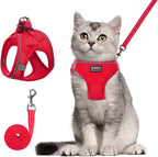 Cat Harness and Leash Set, Soft and Breathable Vest with Reflective Strip, Escape Proof Kitten Harness, Easy to Wear for Cats Walking and Traveling (Purple, M) - Image 12