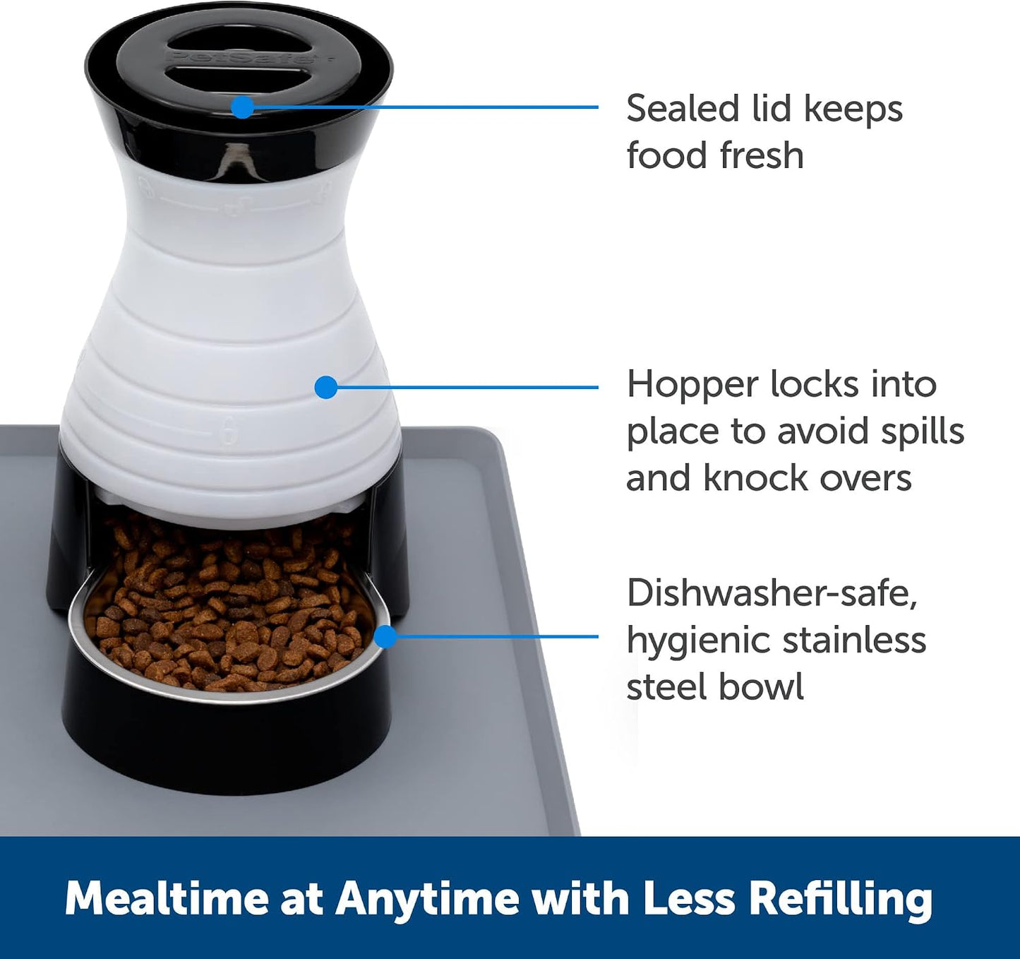 PetSafe gravity pet feeder hopper and base assembly
