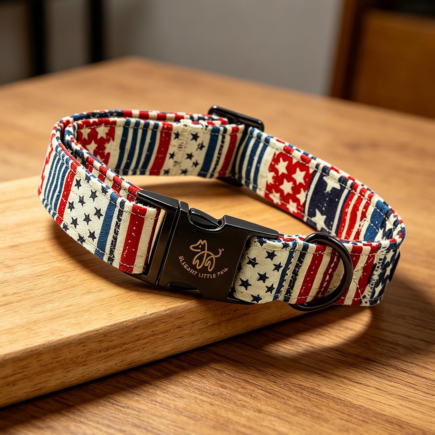 Elegant Little Tail dog collar showing durable buckle detail