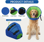 Letsqk dog recovery cone showing breathable mesh material
