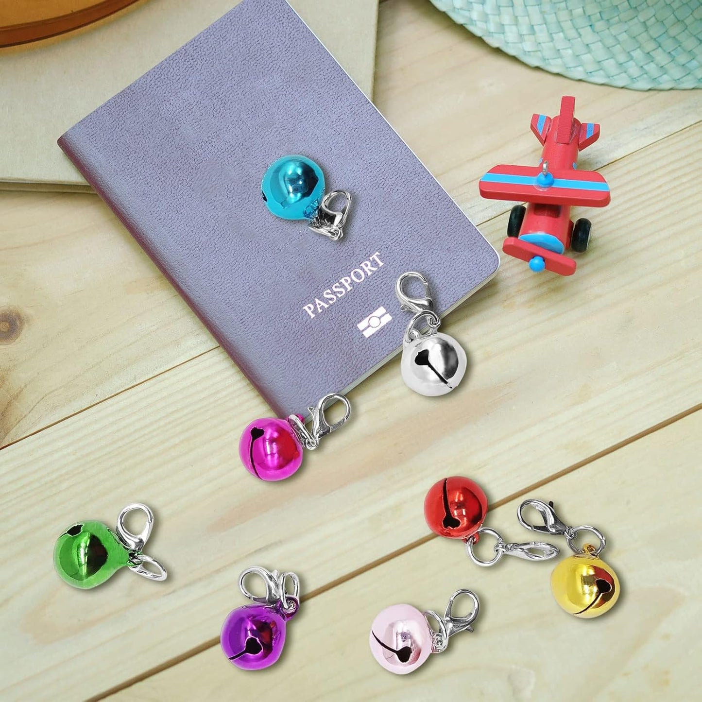 Blmhtwo bell charms used as DIY craft decorations