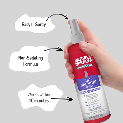 Premium imported feline anxiety spray from USA on white background