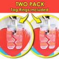 SilenTags Pet Tag Silencer Clear Two Pack front view attached to dog collar