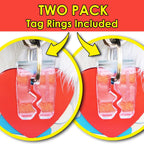 SilenTags Pet Tag Silencer Clear Two Pack front view attached to dog collar