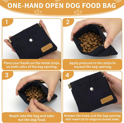 Cosowo stain resistant oxford cloth pet snack pocket showing easy to clean inner lining