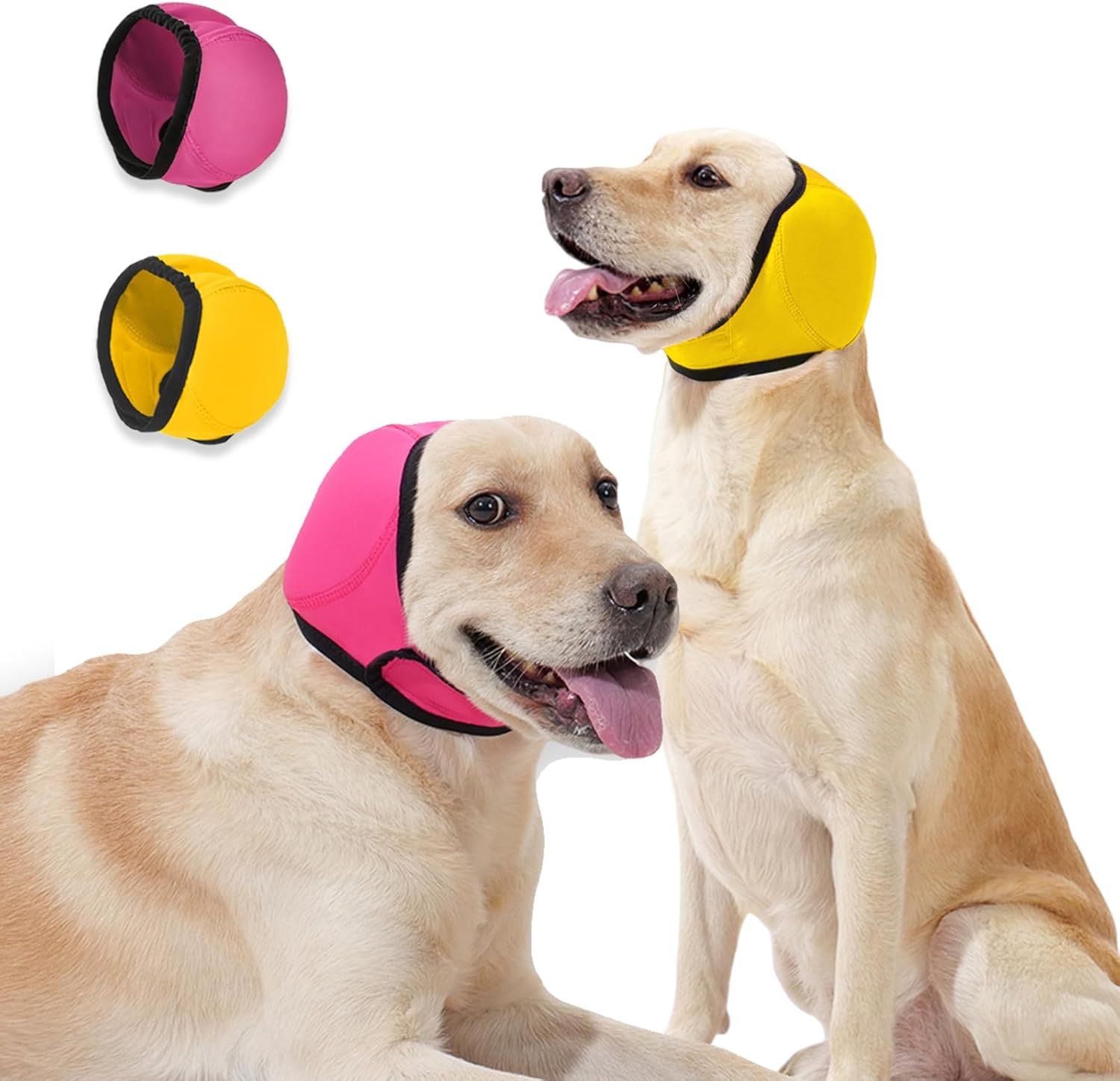 Dog Ear Covers,Dog Ear Muffs Noise Protection,No Flap Ear Wrap for Dogs Hematoma Recovery,Adjustable Calming Hoodie Shower Cap for Grooming,Bathing,Swimming & Anxiety Relief(Blue,L) - Image 13