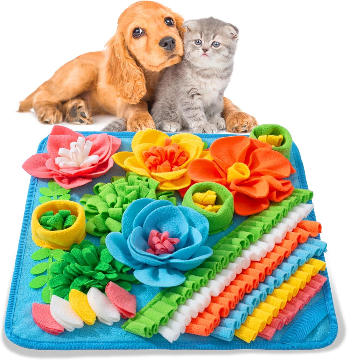 Oliumt Snuffle Mat for Dogs blue front view