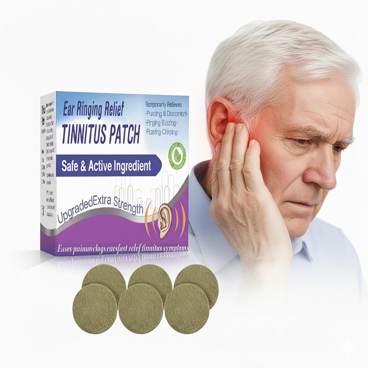 Sovob Tinnitus Relief Patch front box packaging view