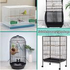 Bird cage netting demonstrating seed scatter prevention