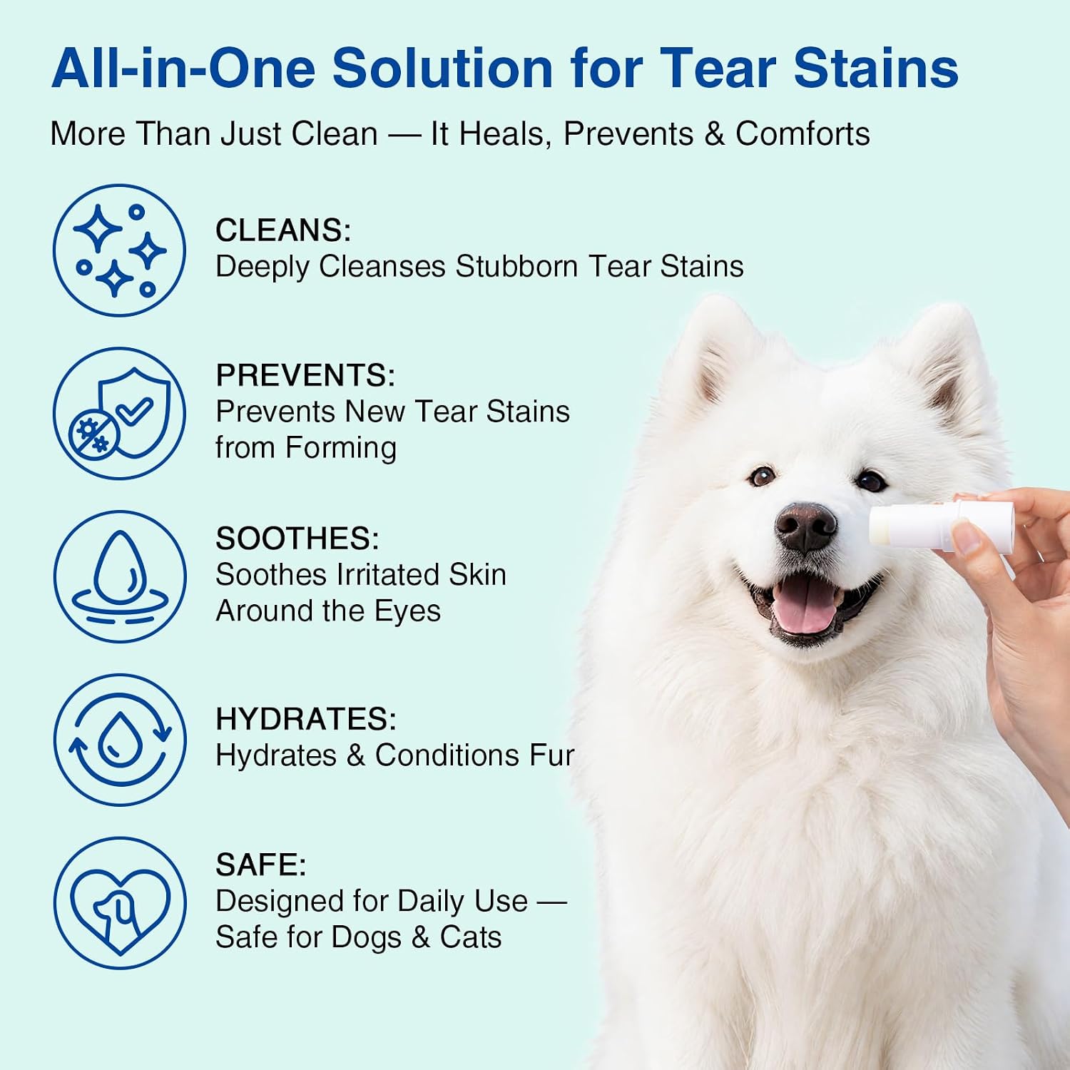 Oivolii pet eye stain cleaner stick twist up mechanism showcase