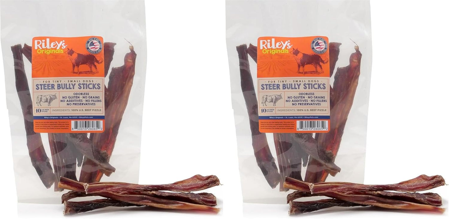 Riley's Steer Bully Sticks for Large to XL Dog Breeds - Odor Free, Single Ingredient Treat - Easily Digestible, 100% Beef Pizzle Sticks for Dogs - 12", 5ct - Image 10