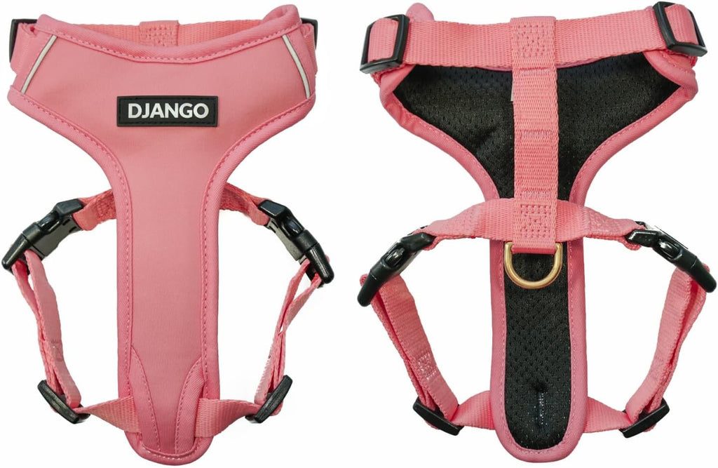 DJANGO Adventure Dog Harness - Stylish Medium Dog Harness for Outdoor Adventures and Everyday Wear - Dandelion Yellow Neoprene Adjustable Harness for Dogs with Reflective Piping and Solid Brass D-ring - Image 11