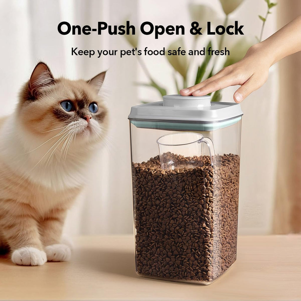 Patented one-touch pop lid mechanism detail for Ankou container