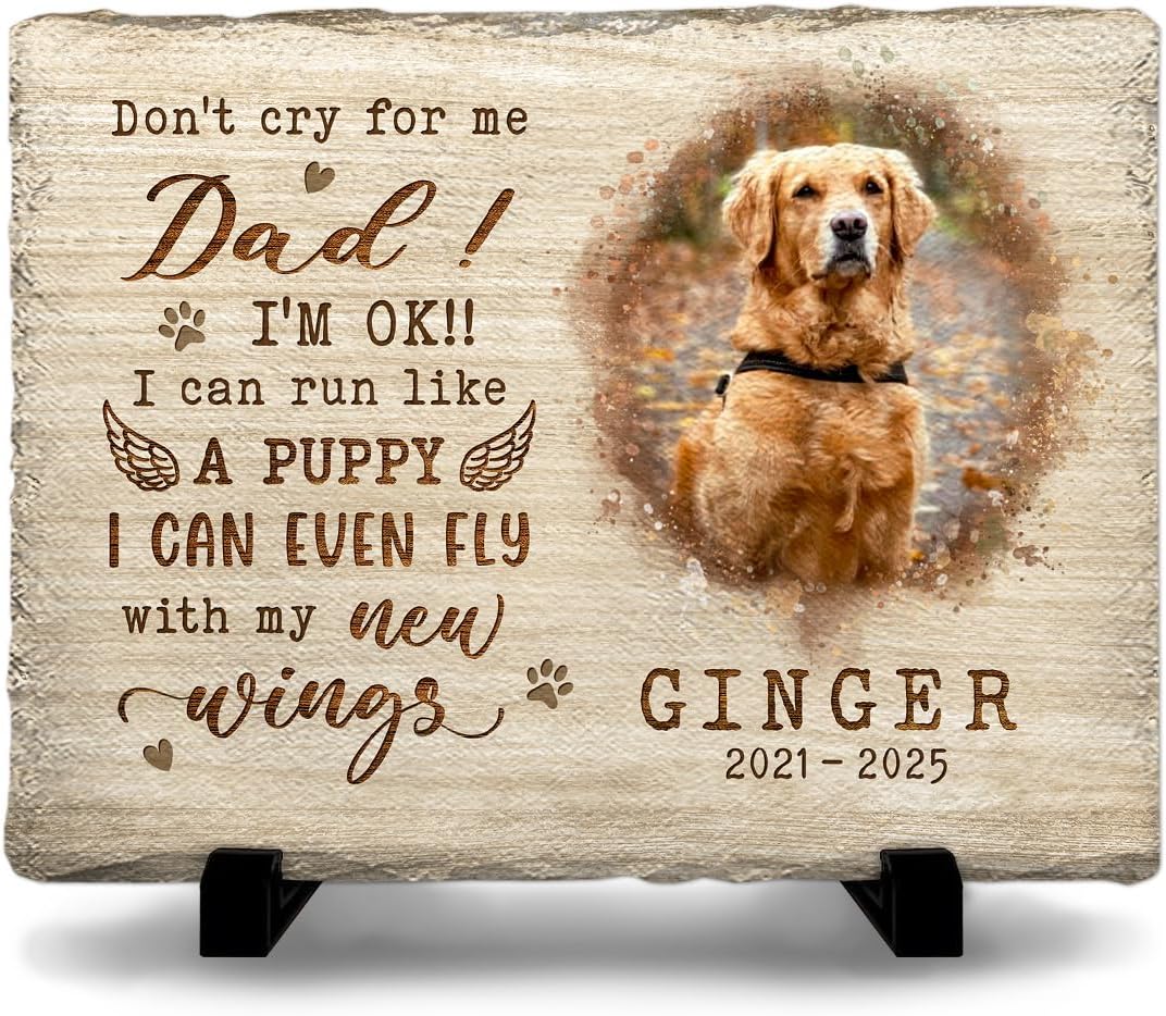 Personalized Cat Memorial Stone, Headstones Gift for Cat Lovers, Loss of Sympathy Gifts with Customizable Photo Prints, Name, Years, Background Color - Image 14