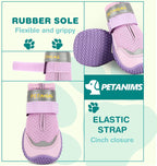 Set of four Petanims purple dog shoes for large dogs