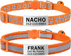 TagME 2 Pack Cat Collar with Name Tag, Personalized Reflective Cat Collar Breakaway with Bell for Boy & Girl Kitten, SkyBlue - Image 15