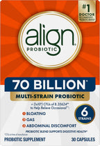 Align Probiotic, 70 Billion CFU, 6 Strain Blend, Probiotics for Women and Men, Daily Probiotics for Digestive Health, Helps Relieve Occasional Bloating & Gas 30 Capsules - Image 10