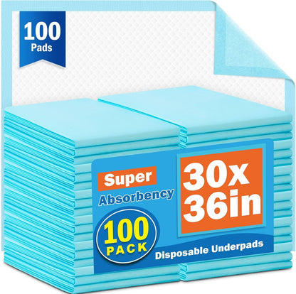 Visrie 100 count disposable adult bed pads front box view