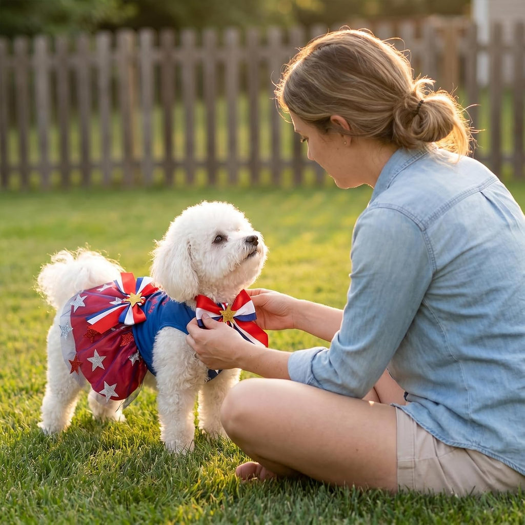 Habbiful holiday dog apparel showing the comfortable elastic chest design for medium small dogs