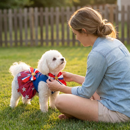 Habbiful holiday dog apparel showing the comfortable elastic chest design for medium small dogs