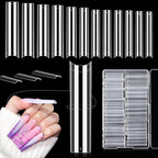 Lionvison 3XL square nail tips front view with storage box