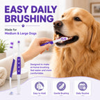 Side view of Vvhomife dog toothbrush bristles