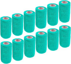 Vet Wrap Tape (Teal) (2 Pack) (3 Inch x 15 feet) Self Adhesive Adherent Adhering Cohesive Flex Self Stick Bandage Grip Roll Dog Cat Pet Horse - Image 13