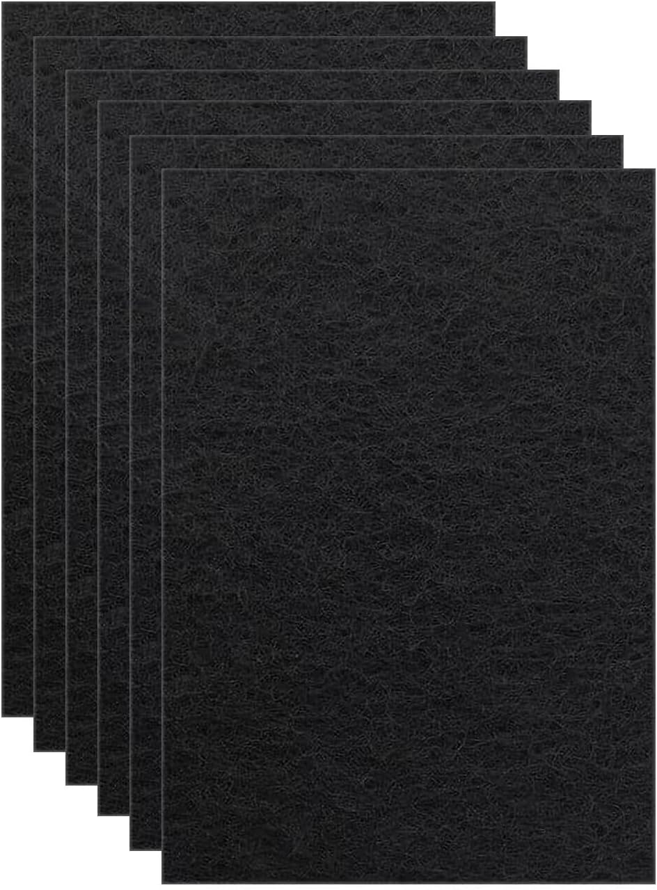 6 Pack Charcoal Cat Litter Box Replacment Filter Hooded Cat Litter Boxes and Pans Carbon Odor Filters, Black - Image 9