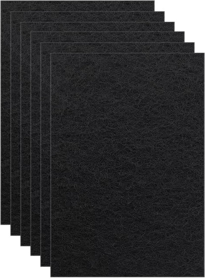 6 Pack Charcoal Cat Litter Box Replacment Filter Hooded Cat Litter Boxes and Pans Carbon Odor Filters, Black - Image 9