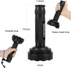 UvMonster 23W 395nm black light showing its wide coverage beam area for hotel room inspection.
