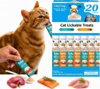 Cat Treats Lickable | Grain-Free Cat Food Toppers, High Protein | Creamy Puree Squeeze Ups with Vitamin E & Taurine, Digestible Formula | 0.5 oz. Each Tube, Chicken & Seafood Mix Variety | 45 Tubes - Image 14