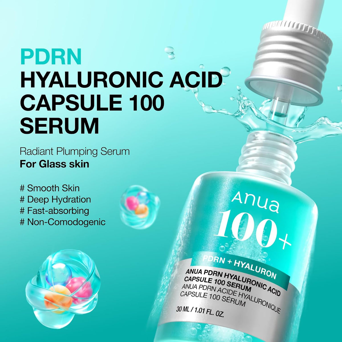 Anua PDRN Hyaluronic Acid Capsule 100 Serum, 1.01 fl.oz - Image 2
