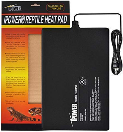 iPower Reptile Heat Pad 4W Under Tank Terrarium Warmer Heating Mat for Turtles Lizards Frogs and Other Small Animals, 4x7 Inch - Image 9