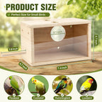 Rypet Parakeet Nesting Box, Cockatiel Bird Nest Box with Perch(S) - Image 2