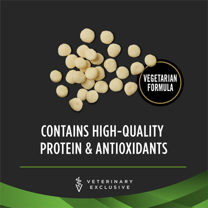 Purina Pro Plan HA Hydrolyzed vegetarian dry food back description and ingredients