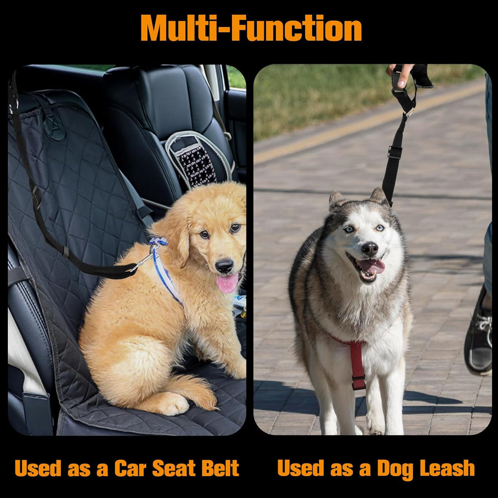 Durable zinc alloy hardware on pet travel seat belt
