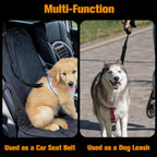 Durable zinc alloy hardware on pet travel seat belt