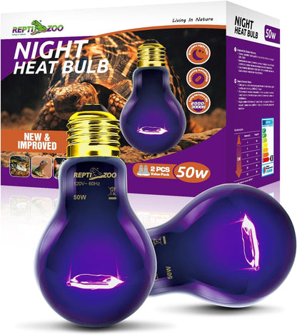 REPTI ZOO Reptile Heat Lamp, 2 Pack 50W Daylight Basking Spot Lamp for Reptiles UVA Daylight Heating Lamp Bulb Basking Light for Bearded Dragon, Tortoise, Geckos, Chicken - Image 10