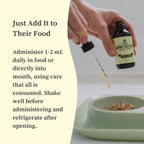 Close up of Sophie's Apawthecary joint supplement ingredients label