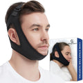 GOPHERBRACE chin strap for CPAP users front view adjustable anti snoring device.