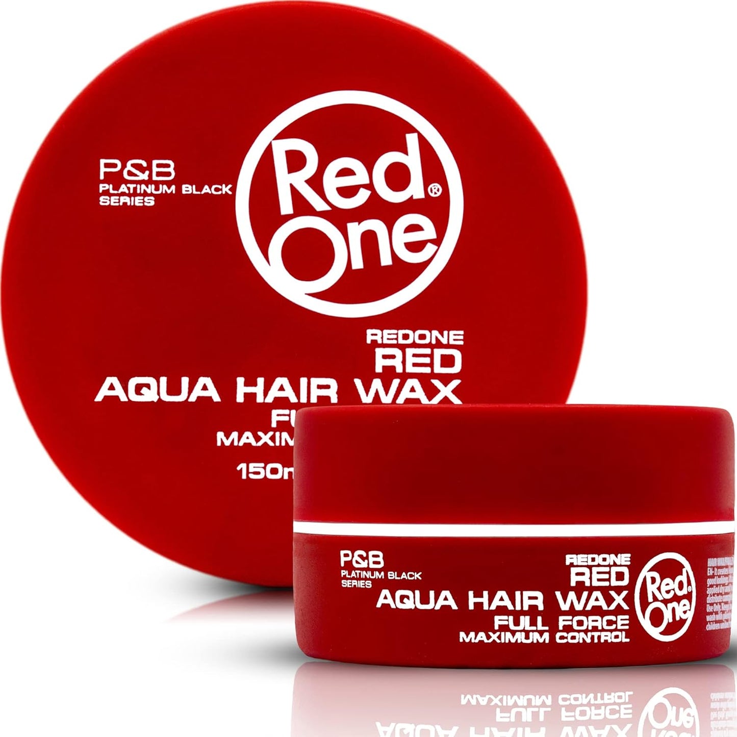 RedOne Aqua Hair Wax Red 150ml front view container for strong hold styling.