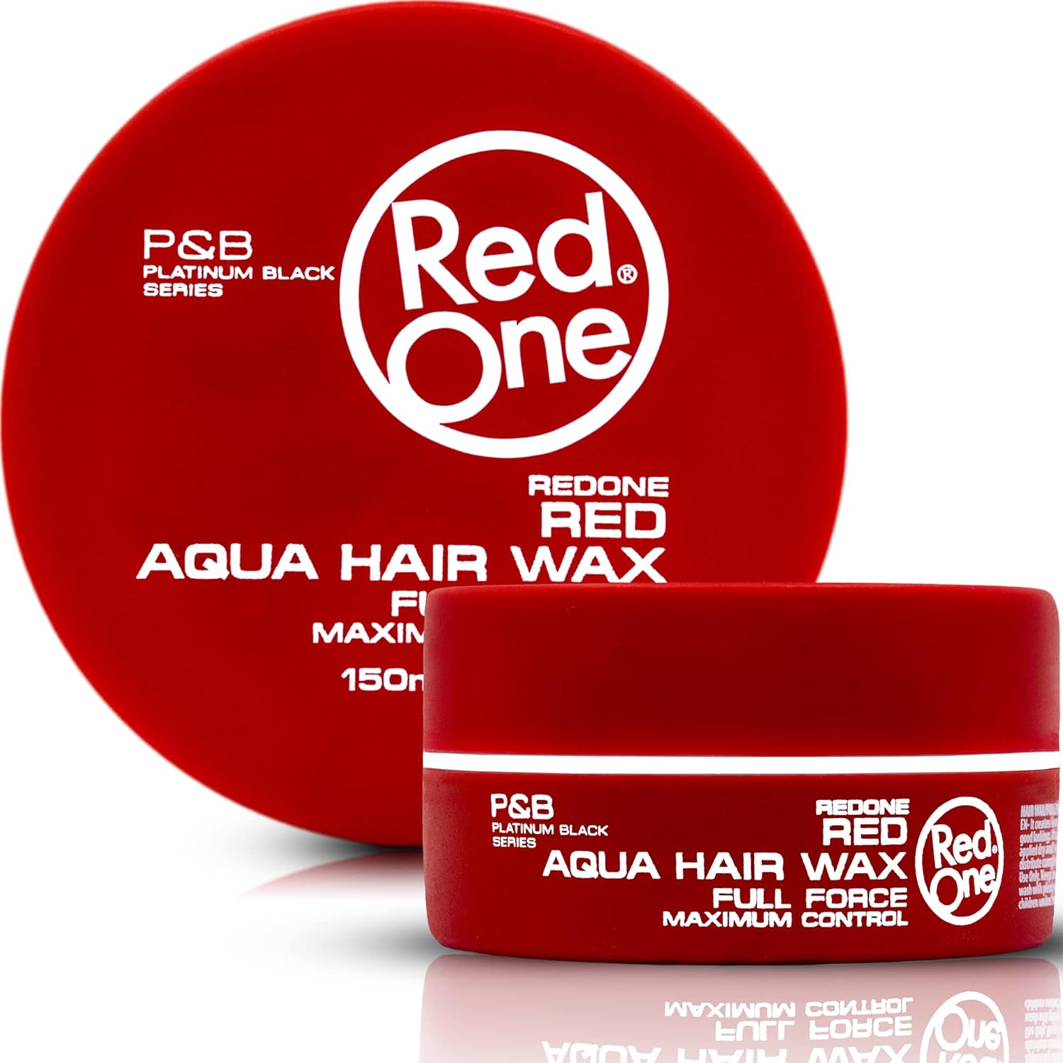 RedOne Aqua Hair Wax Red 150ml front view container for strong hold styling.