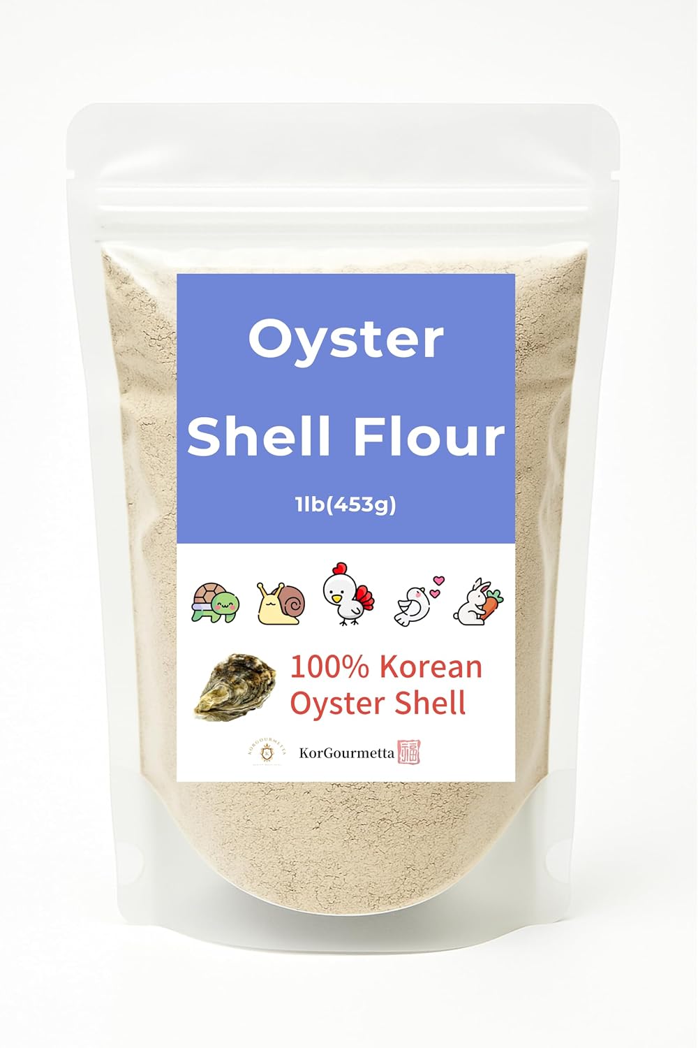 KorGourmetta oyster shell flour fine powder texture close up
